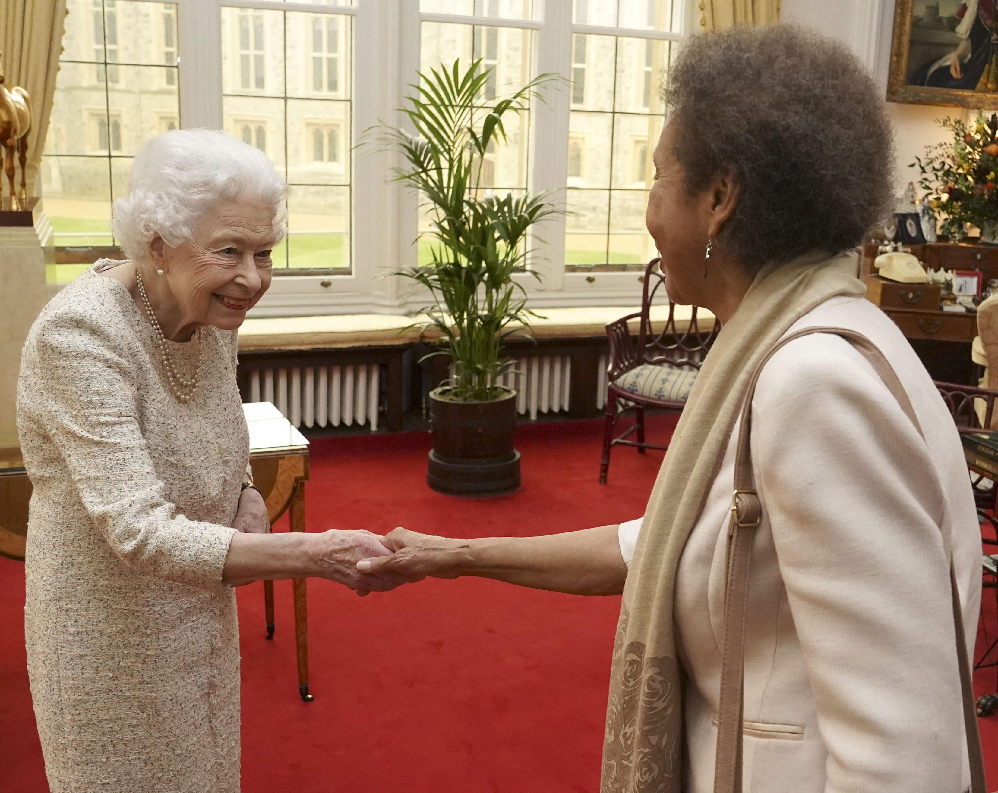 The Queen welcomes Grace Nichols to Windsor Castle