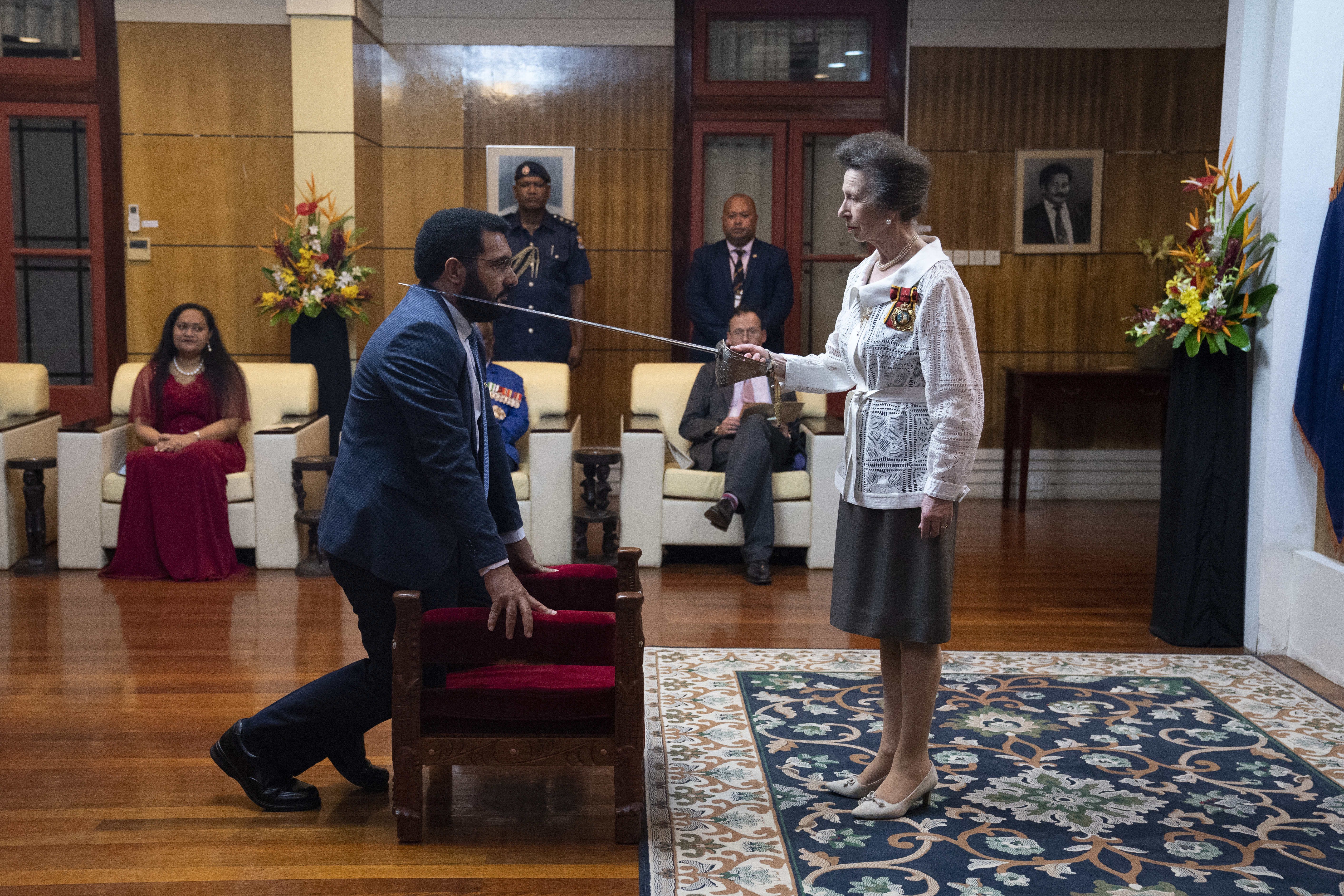 The Princess Royal hosts an Investiture Ceremony in Papua New Guinea