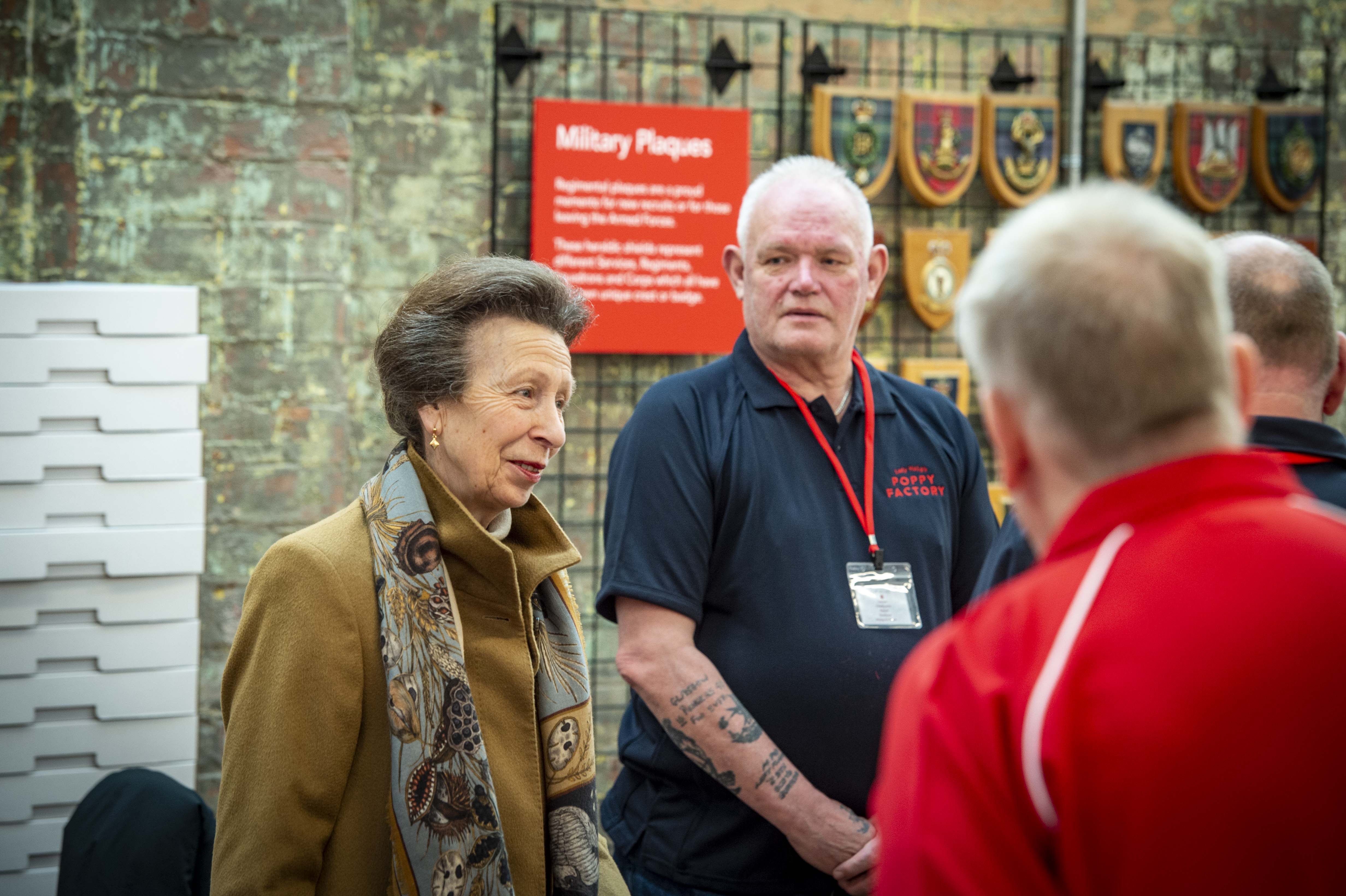 The Princess Royal visits Lady Haig's Poppy Factory