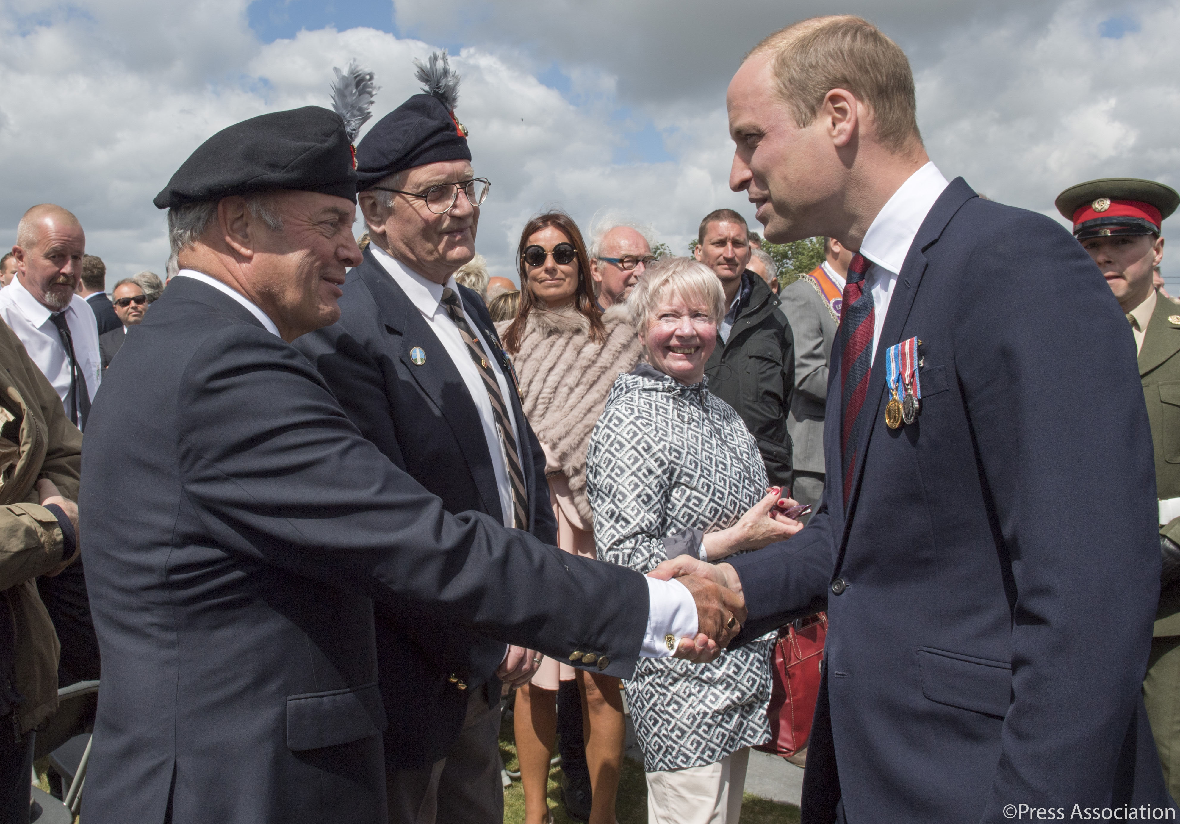 The Duke of Cambridge meets guests at the Battle of Messines Ridge centenary commemorations