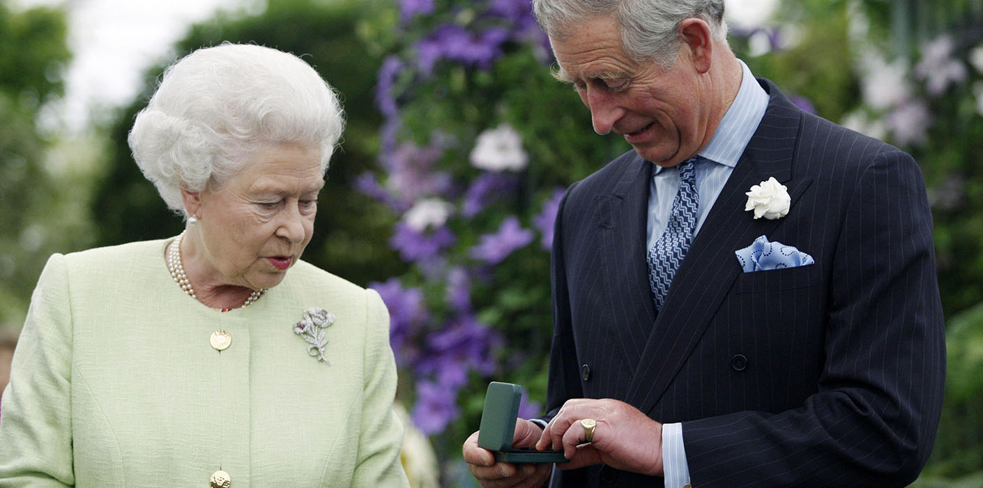 The Queen presents The Prince of Wales with the Victoria Medal of Honour 