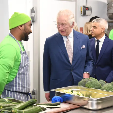 The King visits the Felix Project
