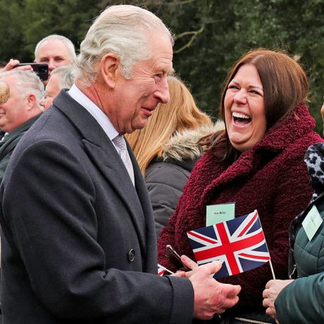 The King meets crowds in Colchester