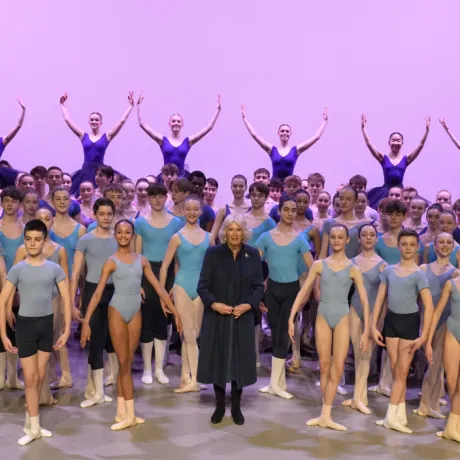 The Queen Consort at Elmhurst Ballet School 
