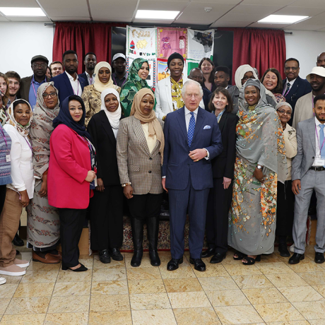 The King visits the Sudanese community