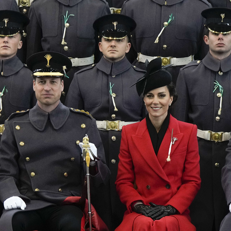 The Prince and Princess of Wales with the Welsh Guards