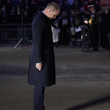The Prince of Wales attends the Anzac Day Dawn Service