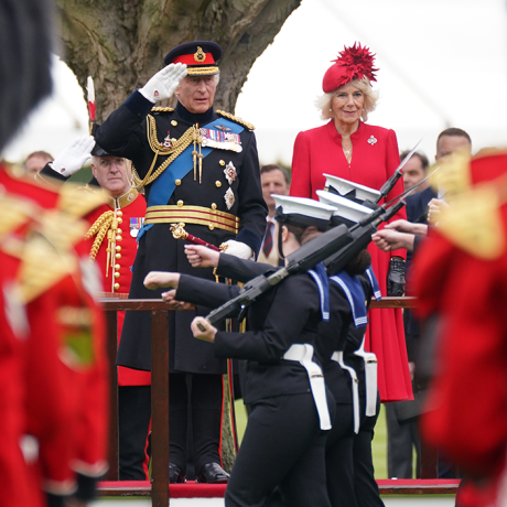 The King presents new Standards and Colours at Buckingham Palace