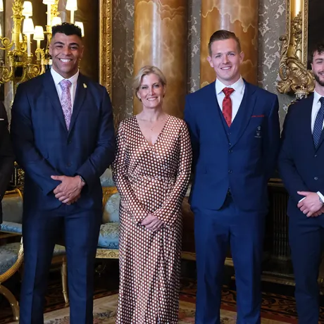 The Duchess of Edinburgh welcomes British Bobsleigh & Skeleton Association athletes and staff to Buckingham Palace