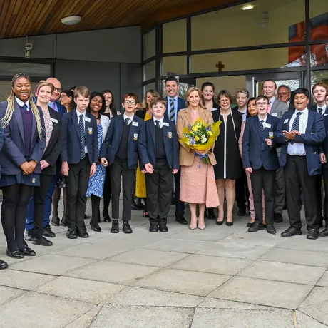 The Duchess of Edinburgh visits the Surrey Cullum Centre for autistic students