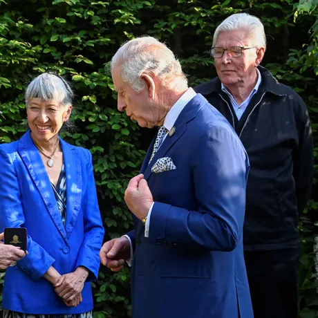 The King and Queen visit Chelsea Flower Show