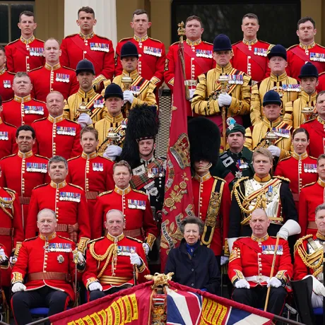 The Princess Royal visits the Household Division at Wellington Barracks