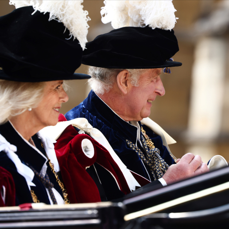 The King and Queen attend Garter Day 2023