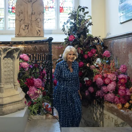 The Queen visits the Garden Museum