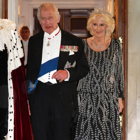 Thew King and Queen at Mansion House