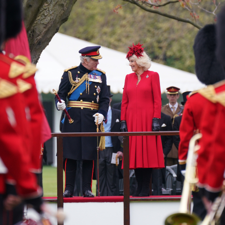 The King and Queen present new Colours