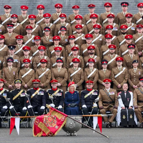 The Queen visits the Royal Lancers