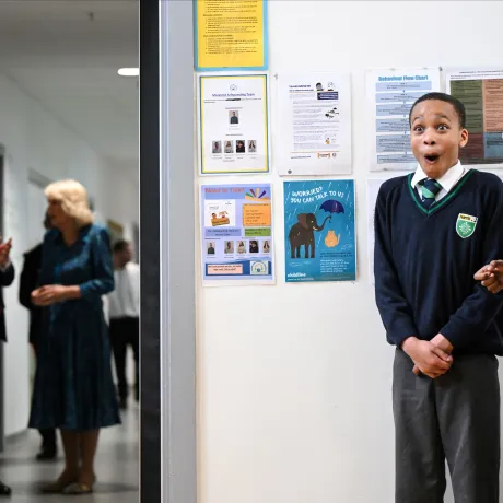 The Queen visits Moreland Primary School