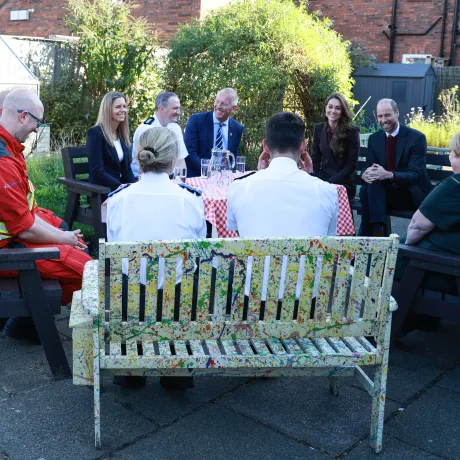 The Prince and Princess of Wales visit Southport