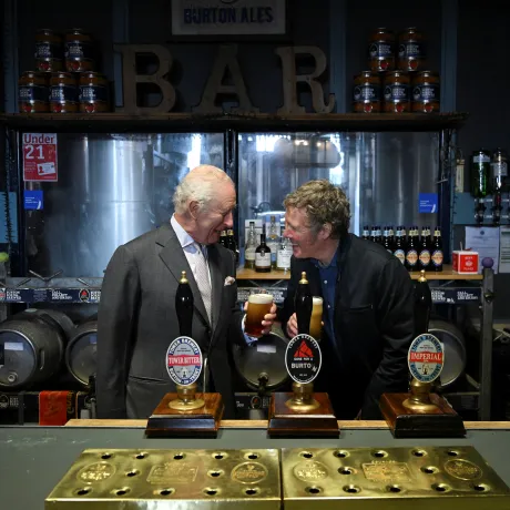 The King visits Tower Brewery