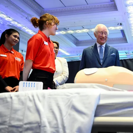 The King visits the Royal College of Nursing