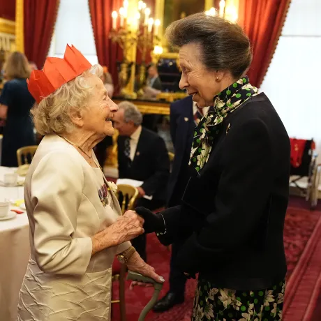 The Princess Royal meets veteran Dorothea Barron