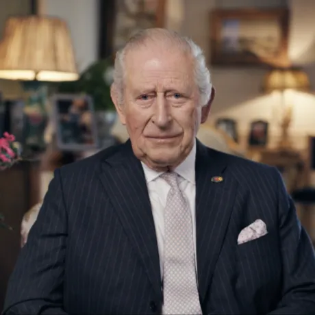 The King records a message for Stand Up To Cancer