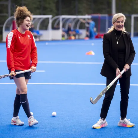 The Duchess of Edinburgh with England and GB Hockey