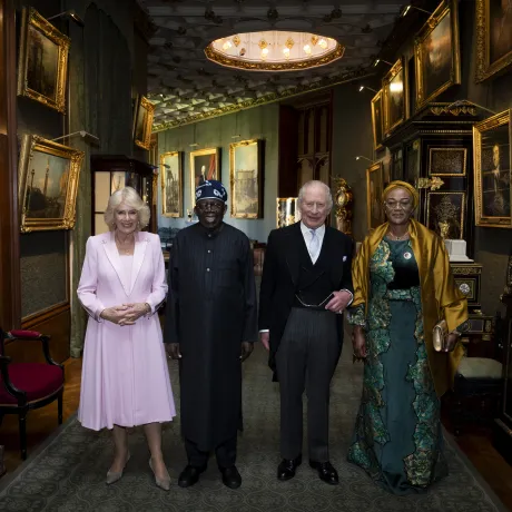 The King and Queen host a State Visit by the President of Nigeria