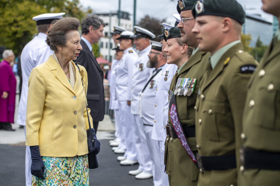 HRH inspects a guard of honour