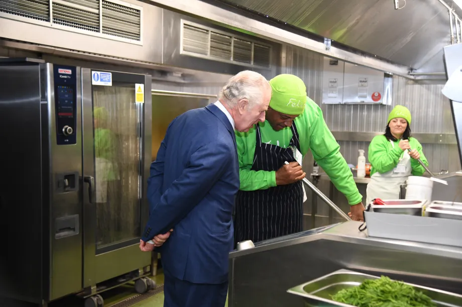The King visits the Felix Project