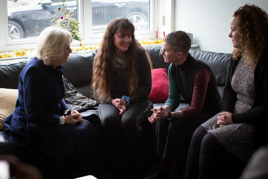 The Queen Consort meets the team at Emmaus