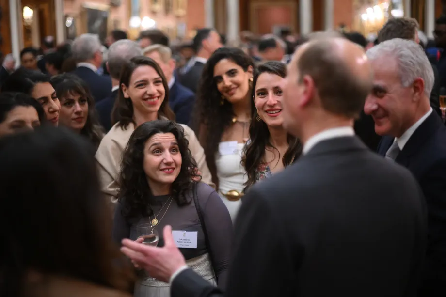 The Duke of Edinburgh meets guests
