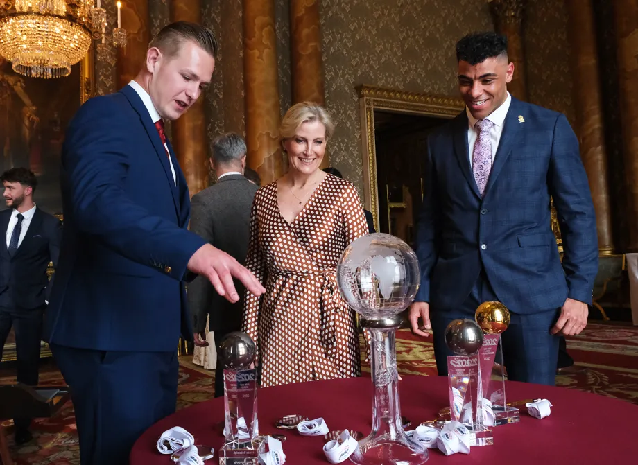 The Duchess of Edinburgh welcomes British Bobsleigh & Skeleton Association athletes and staff to Buckingham Palace