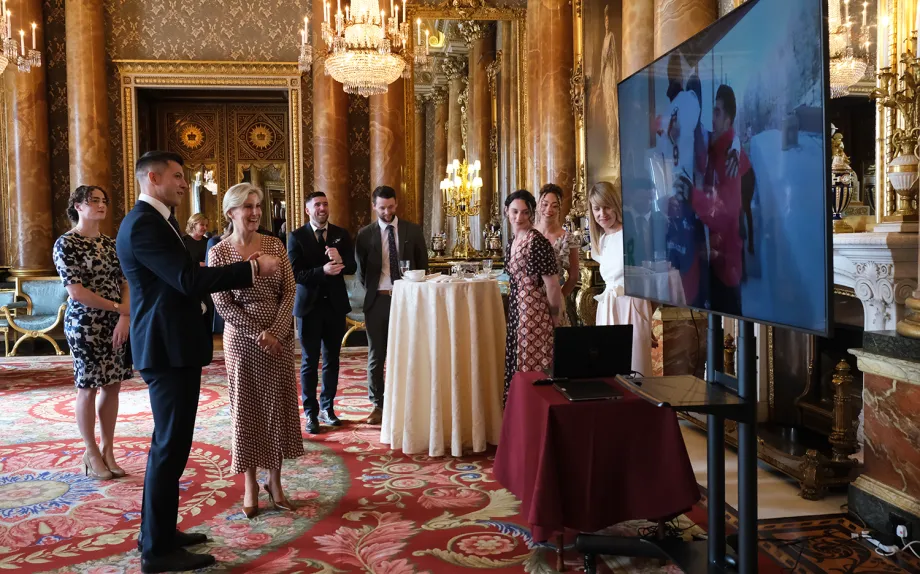 The Duchess of Edinburgh welcomes British Bobsleigh & Skeleton Association athletes and staff to Buckingham Palace