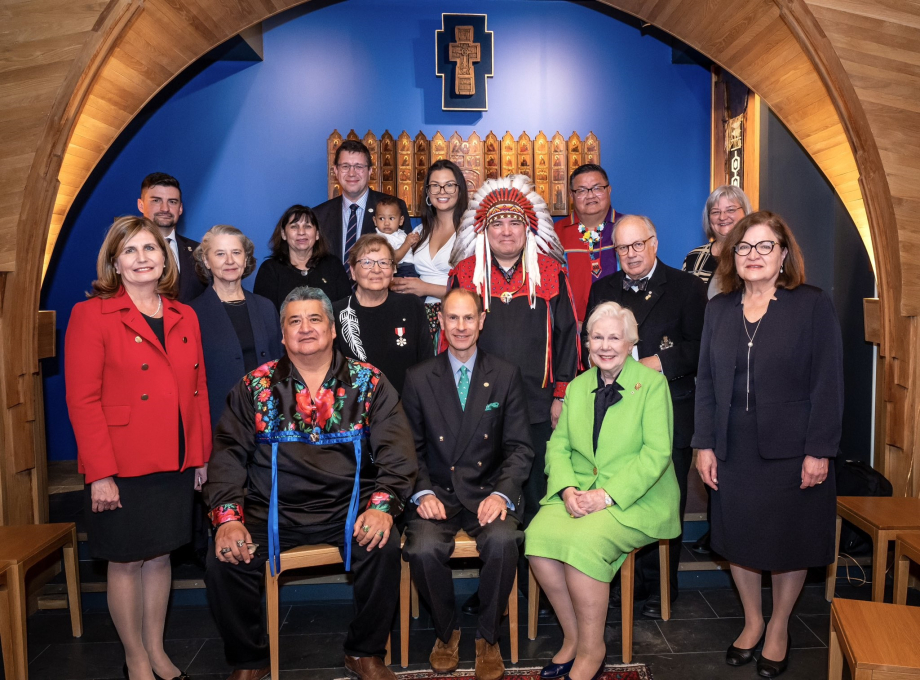 The Duke of Edinburgh with indigenous leaders in Toronto