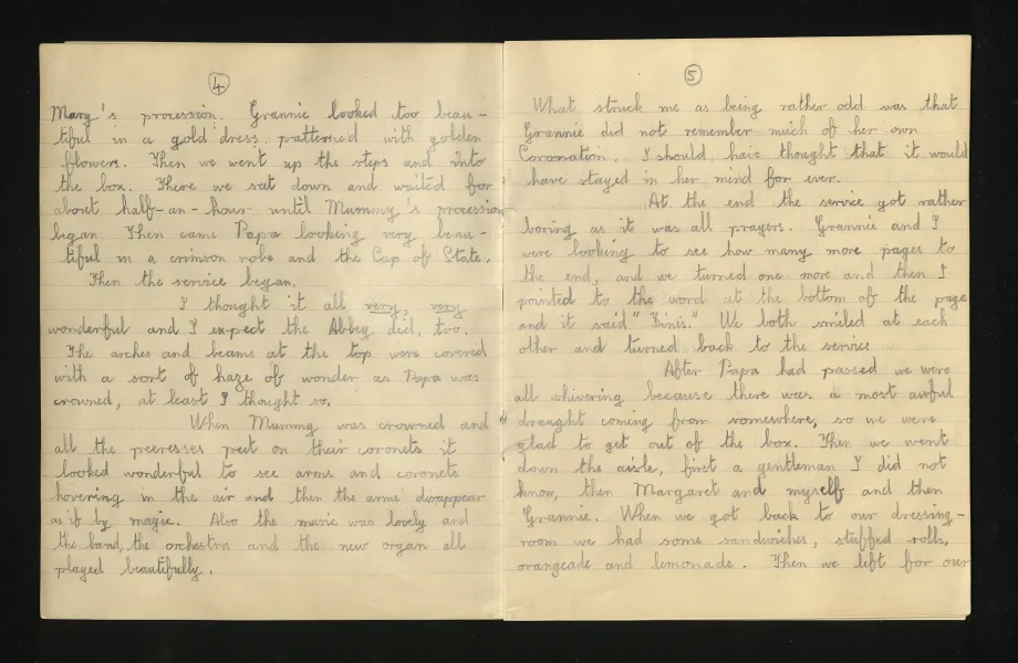 Princess Elizabeth's account of her father's Coronation