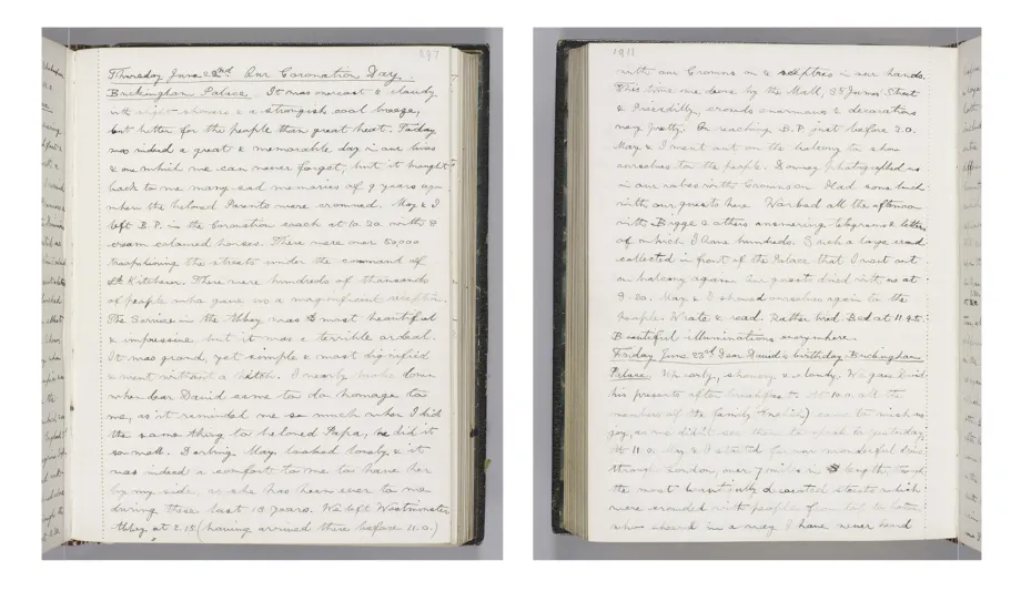 Entry from the diary of King George V, for 22nd June 1911
