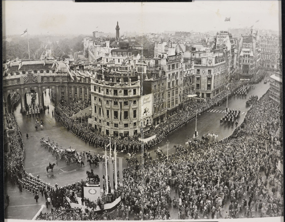 Photograph of the 1953 Coronation procession