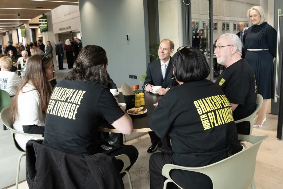 The Duke of Edinburgh visits Shakespeare North Playhouse