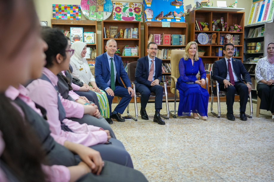 The Duchess of Edinburgh visits a school in Iraq