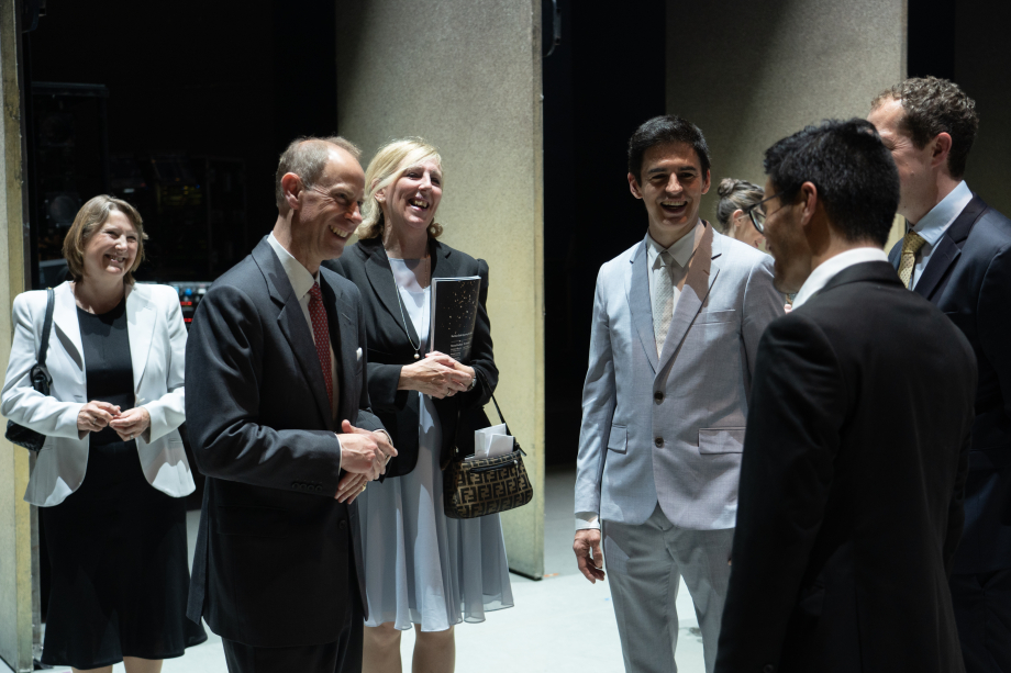 The Duke of Edinburgh meets actors in The Great Gatsby at Sadlers Wells Theatre