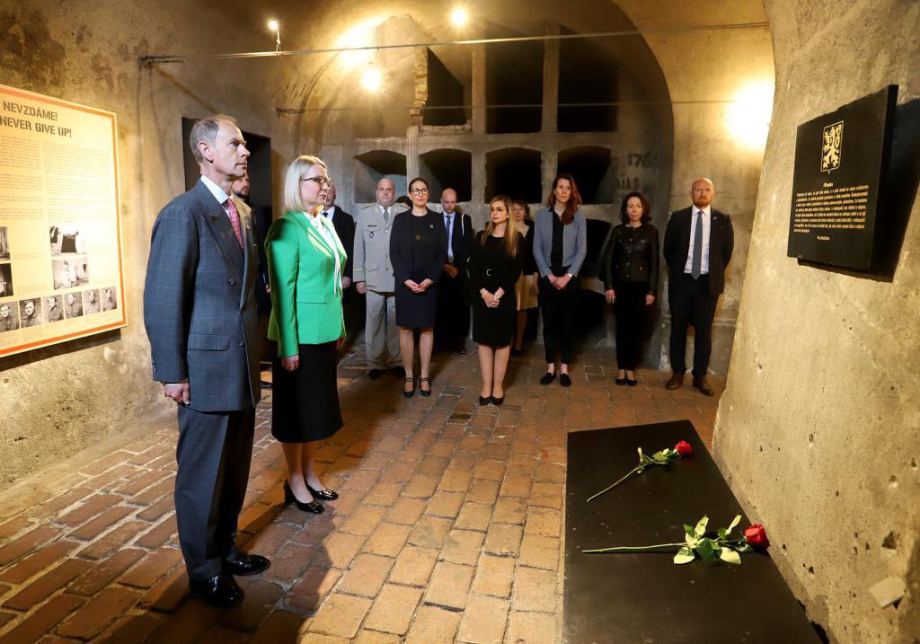 The Duke of Edinburgh visits the Operation Anthropoid Memorial