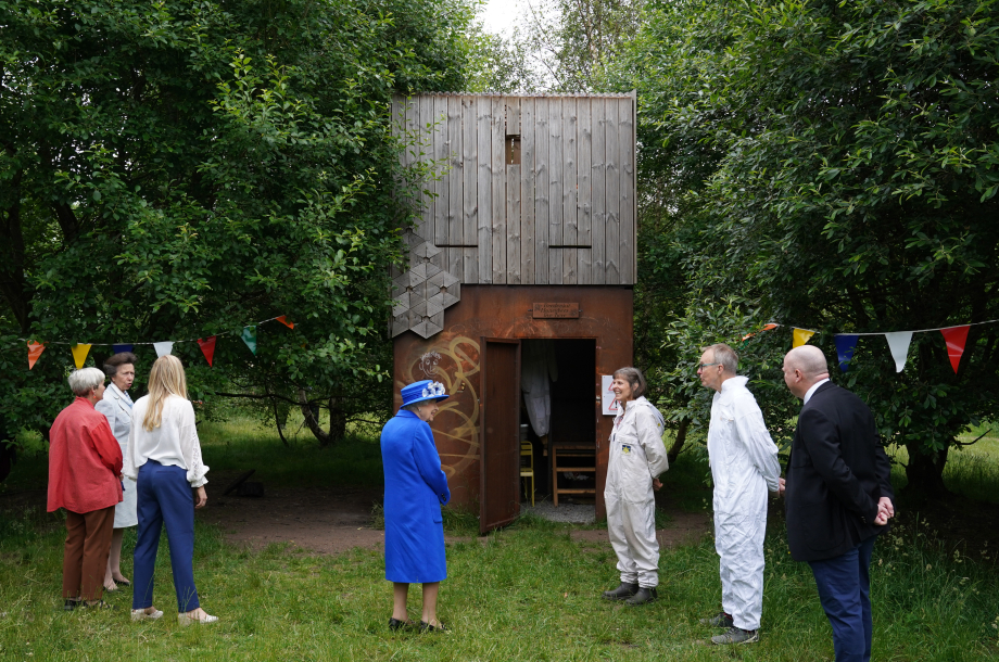 The Queen at the Children's Wood Project