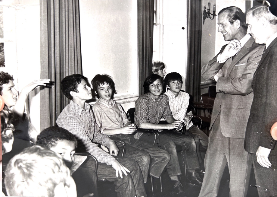 Prince Philip visits Woodrow High House in 1971