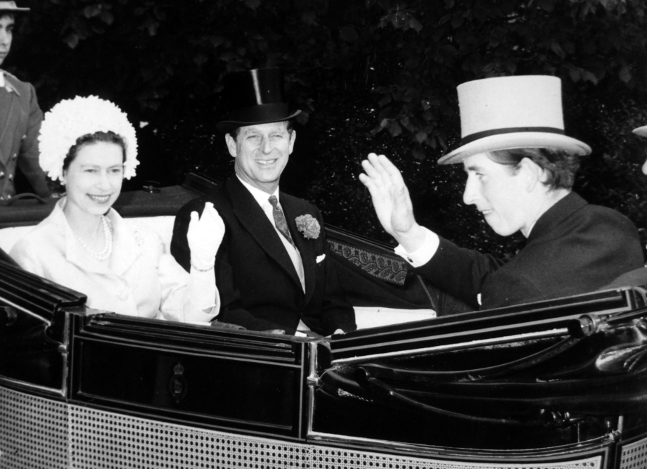 Queen Elizabeth II, Prince Philip and The King (as The Prince of Wales) attend Royal Ascot.