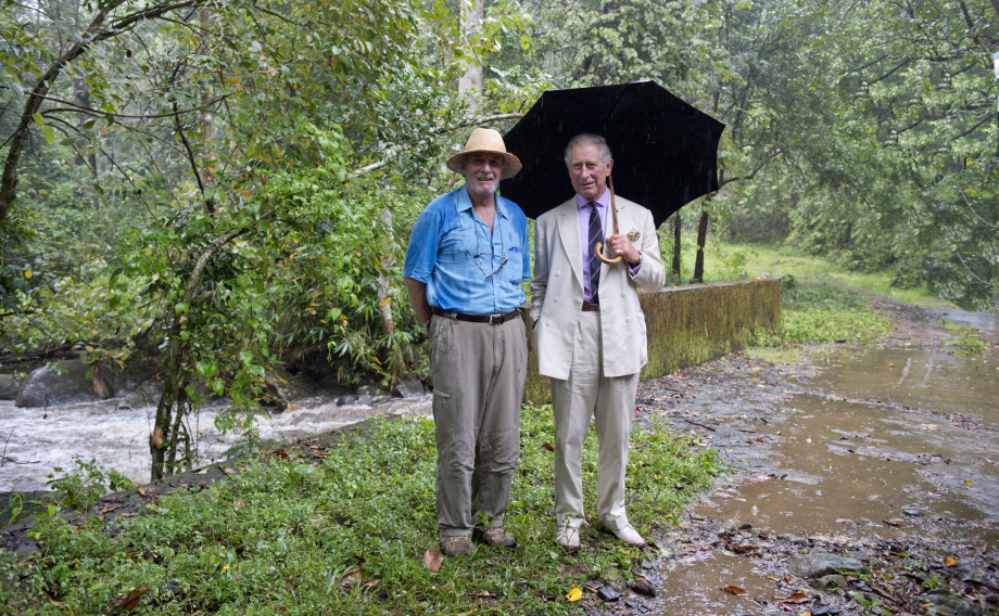 The King with Mark Shand in India
