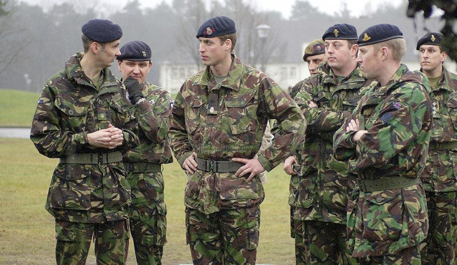 The Prince of Wales whilst serving in the British Army