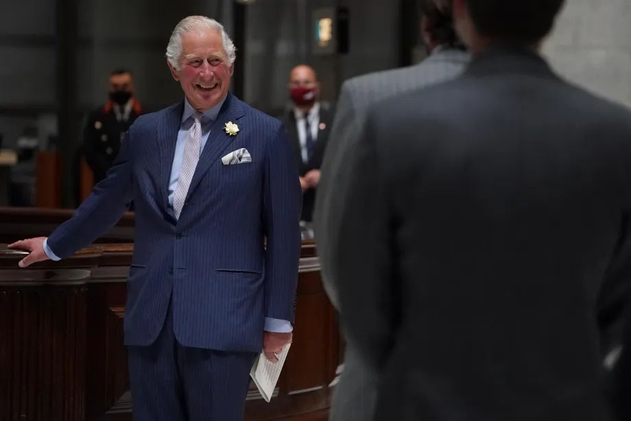 The King (as Prince of Wales) during an engagement with the SMI