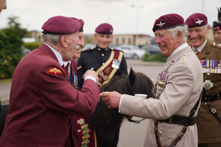 The Prince of Wales with veterans